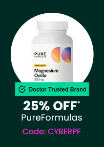 PureFormulas: 25% off* all PureFormulas brand products. Code: CYBERPF. Shop Now.