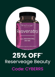Reserveage Beauty: 25% off* all Reserveage Beauty products. Code: CYBERRS. Shop Now.