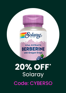 Solaray: 20% off* all Solaray products. Code: CYBERSO. Shop Now.