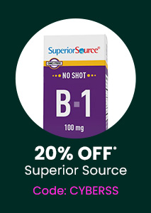 Superior Source: 20% off* all Superior Source products. Code: CYBERSS. Shop Now.