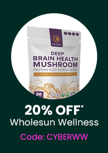 WholeSun Wellness: 20% off* all WholeSun Wellness products. Code: CYBERWW. Shop Now.