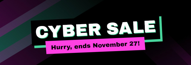 Cyber Sale. Hurry, ends November 27th!