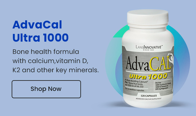 AdvaCal Ultra 1000: Bone health formula with calcium, vitamin D, K2, and other key minerals. Shop Now.