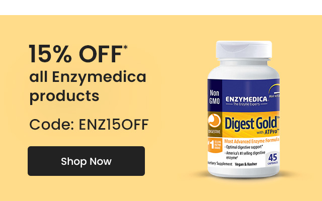 Enzymedica: 15% OFF* all Enzymedica products. Code: ENZ15OFF. Shop Now.