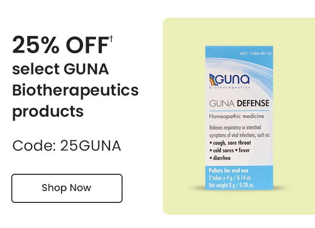 GUNA Biotherapeutics: 25% OFF* Guna Defense - 2 Tubes. Code: 25GUNA. Shop Now.