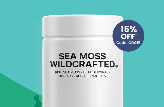 Sea Moss Wildcrafted. 15% OFF*. Code: CDG15.