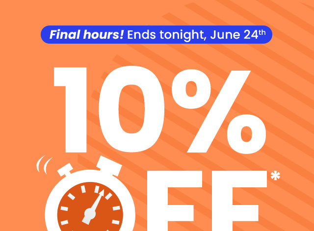 24-hour flash sale! Ends tonight!