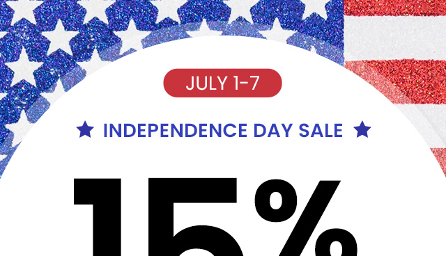 July 1-7. Independence Day sale.