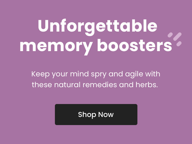 Unforgettable memory boosters. Keep your mind spry and agile with these natural remedies and herbs. Shop Now.