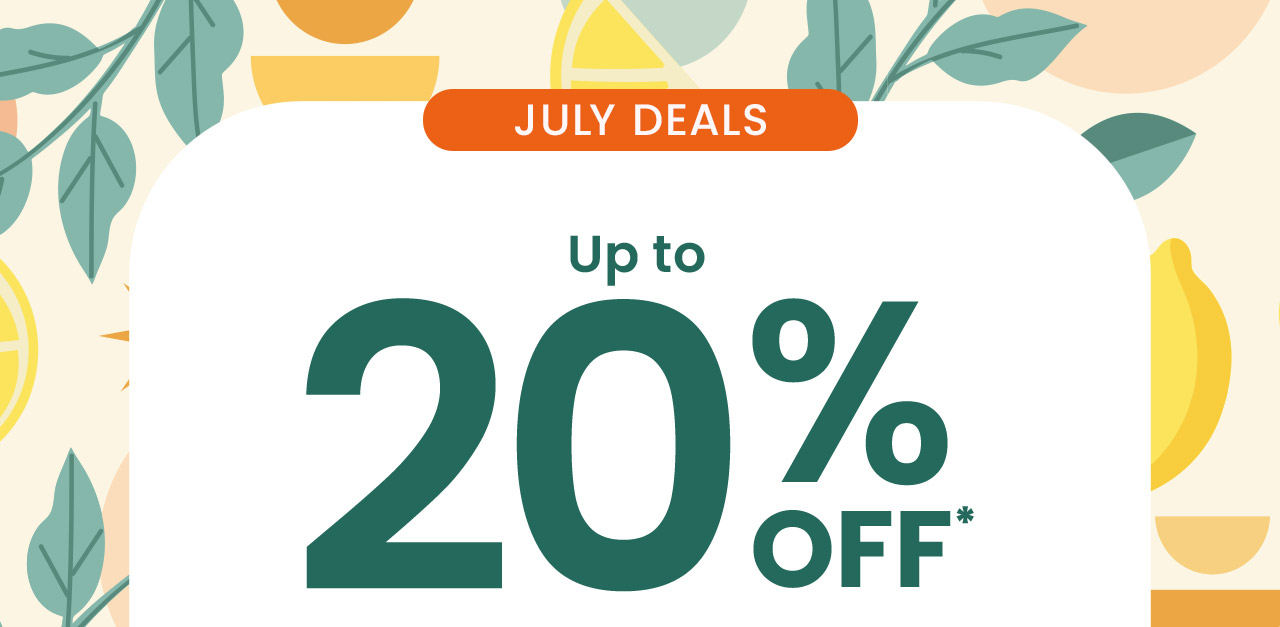 July Deals: Up to 20% off.* Stock up on beauty essentials, trusted supplements, and everyday pantry staples. Shop now.