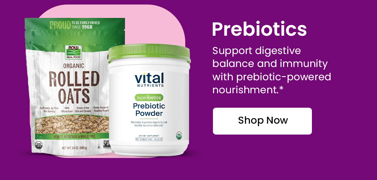 Prebiotics: Support digestive balance and immunity with prebiotic-powered nourishment.* Shop now.