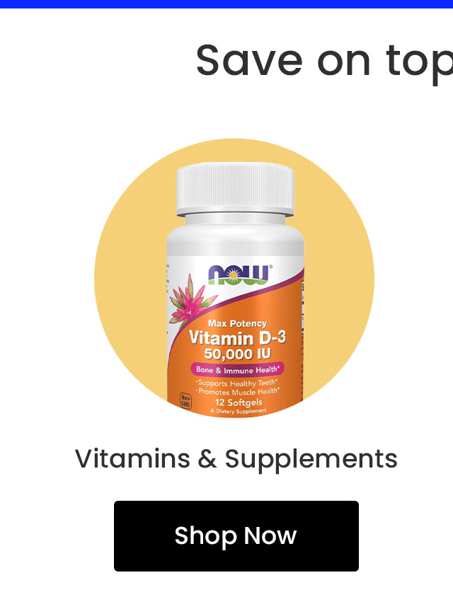 Shop vitamins and supplements.
