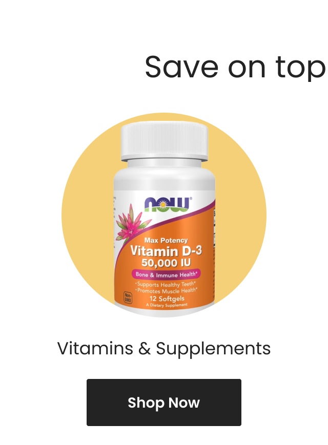 Shop vitamins and supplements.