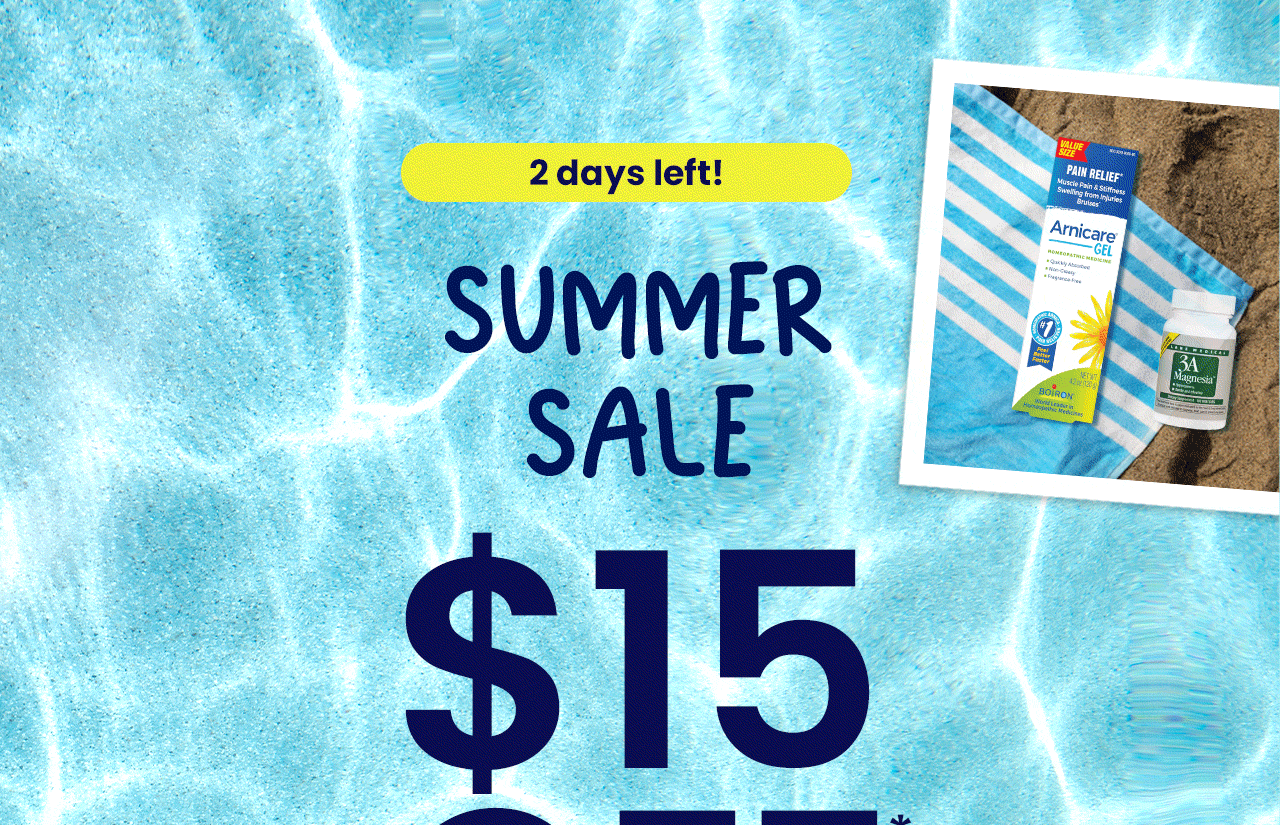 Summer Sale: $15 off* $99+. Code: PFSUMMER. 2 days left! Shop now.