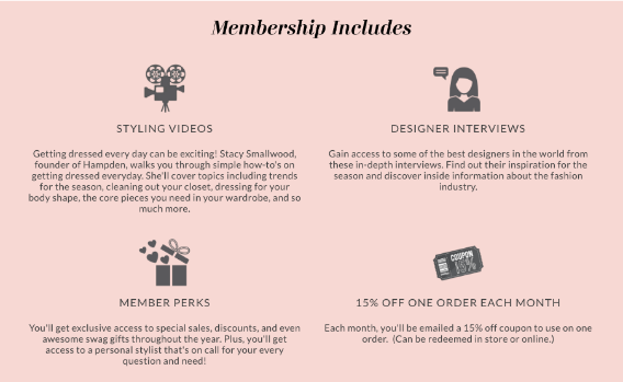 Style Set Membership Includes Styling Videos, Designer Interviews, Member Perks, 15% Off One Order Each Month