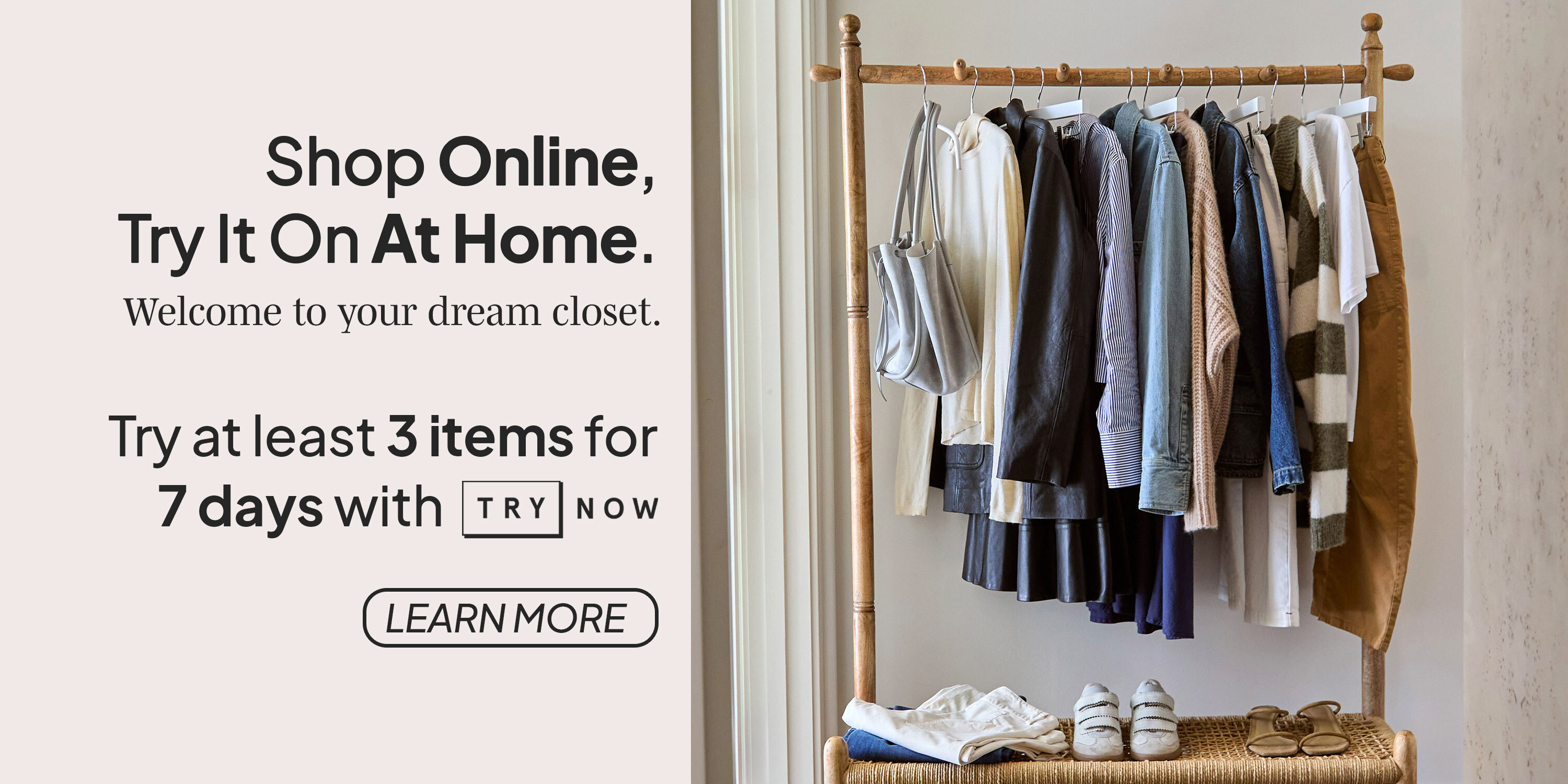 Hampden Try On Program: Try on your favorites in the comfort of your home. Shop Now.