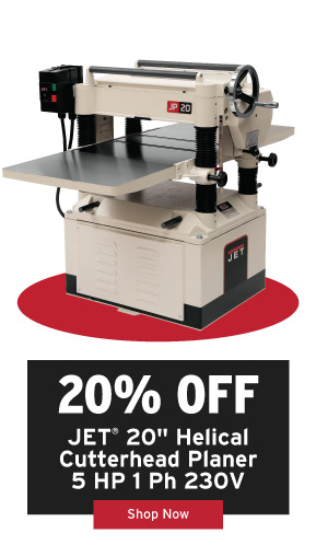 20% Off Jet Helical Cutterhead Planer