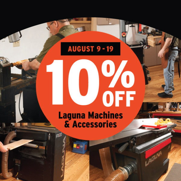 10% Off Laguna Machines & Accessories