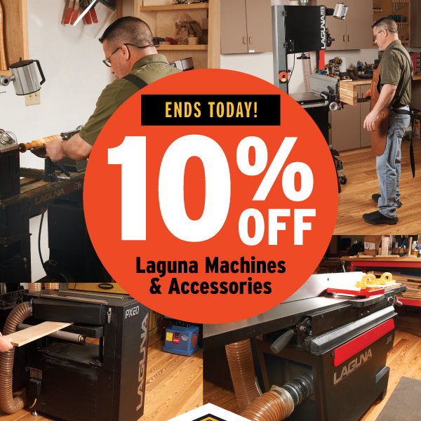 10% Off Laguna Machines & Accessories