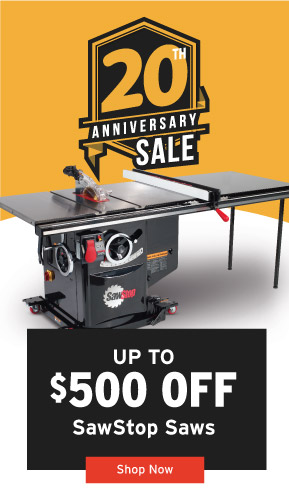 Up To $500 Off SawStop Saws