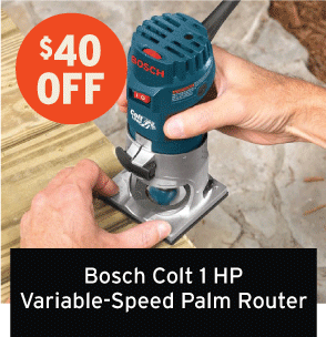 $40 Off Bosch Palm Router