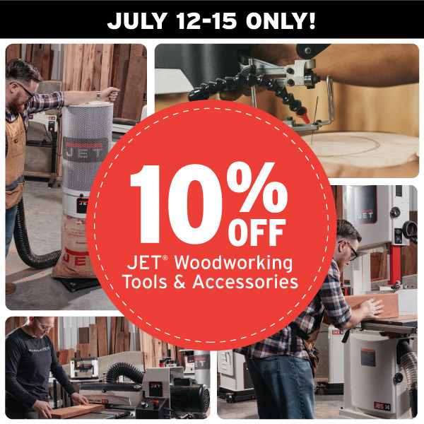 10% Off Jet Woodworking Tools & Accessories