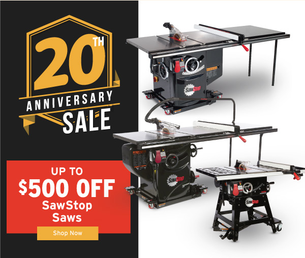 Up To $500 Off SawStop Saws