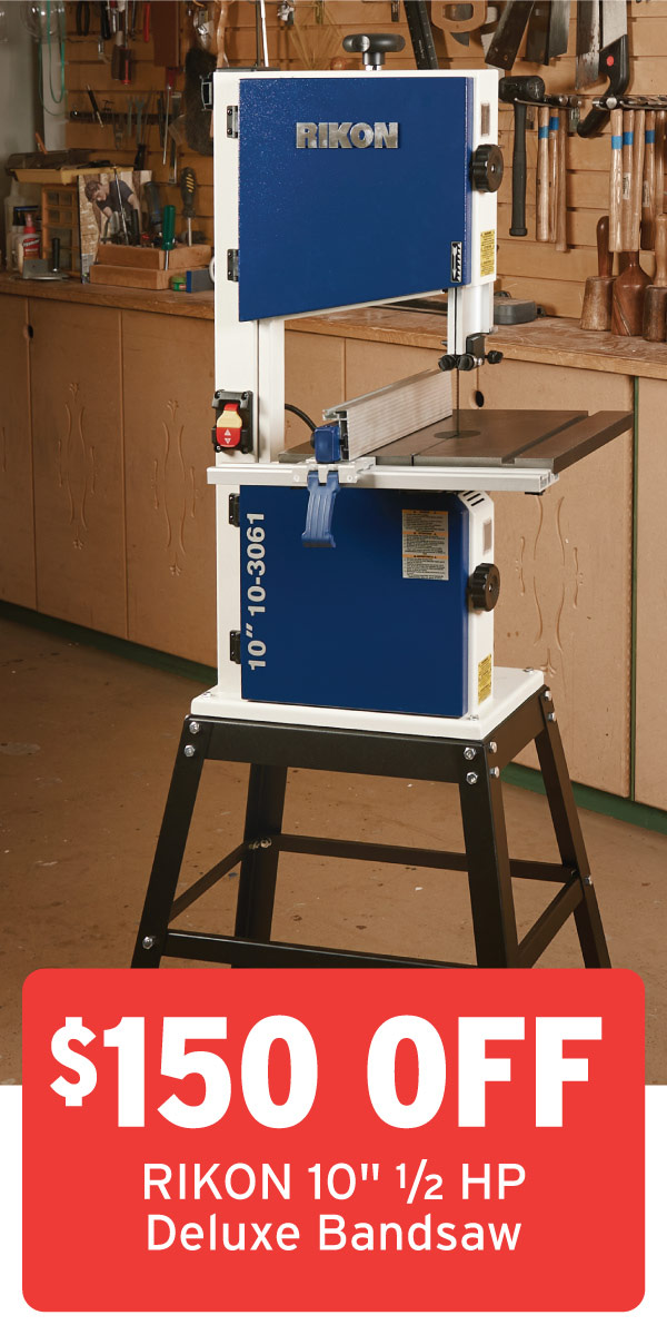 $150 Off Rikon Deluxe Bandsaw