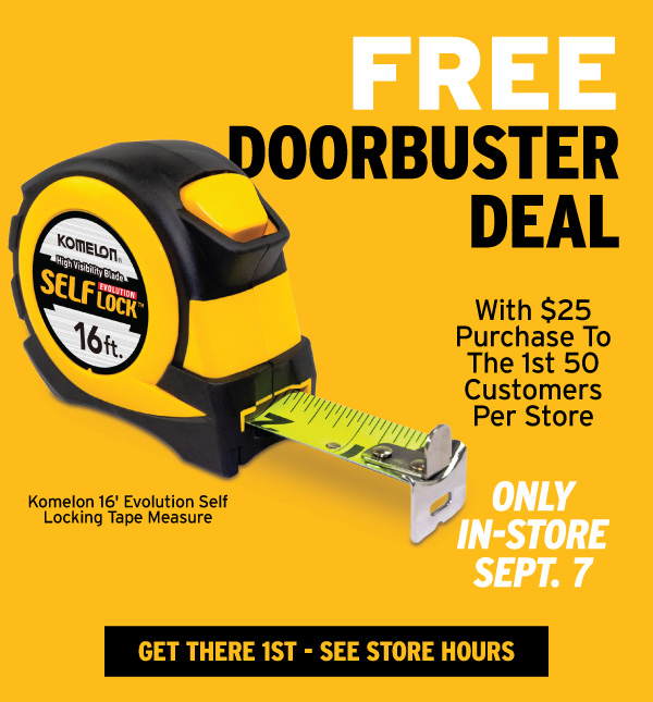 Free DoorBuster Deal - In Store Only