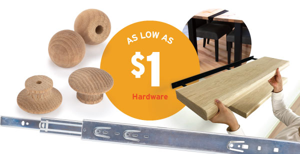 Hardware As Low As $1