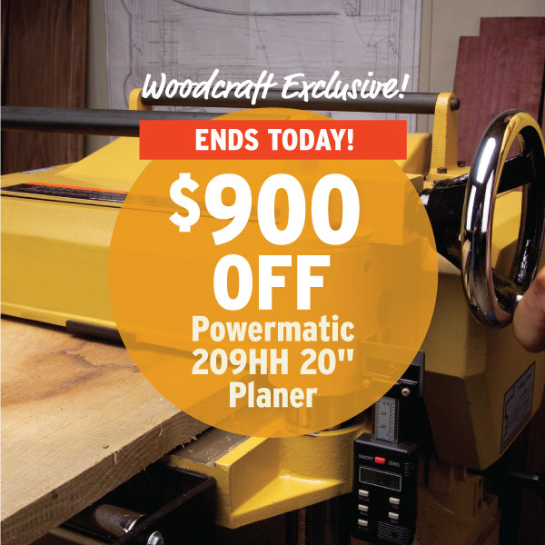 Ends Today - $900 Off Powermatic Planer