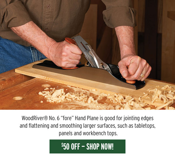 SHOP NOW - $50 OFF WOODRIVER #6 BENCH HAND PLANE - FORE PLANE - V3