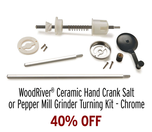 Ceramic Hand Crank Salt or Pepper Mill Grinder Mechanism Turning Kit