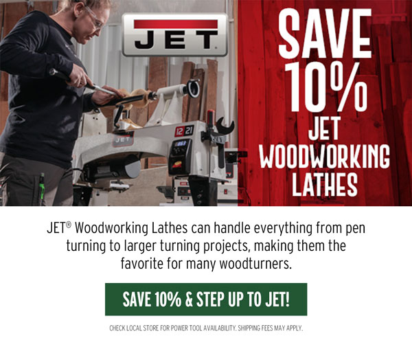SHOP NOW -SAVE 10% JET WOODWORKING LATHES
