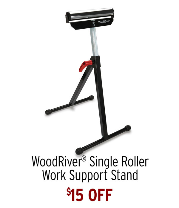 $15 Off - WoodRiver Single Roller Work Support Stand
