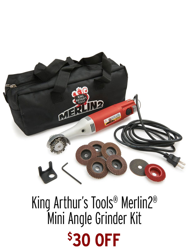 $30 Off - King Arthur's Tools Merlin2 - Mini Angle Grinder Kit