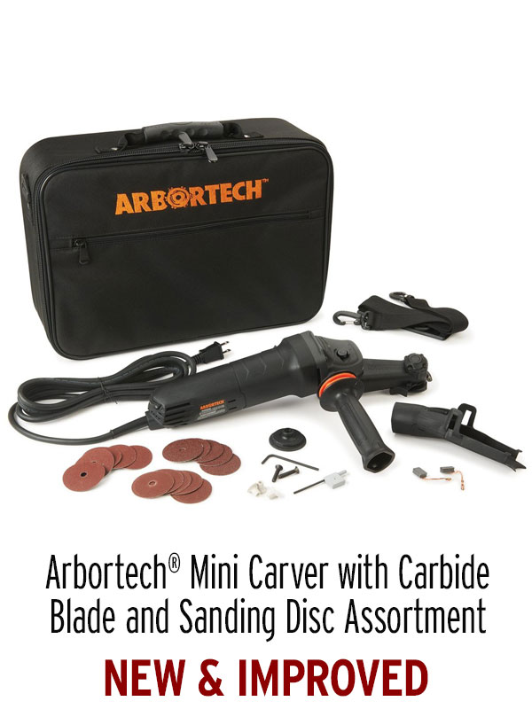 New & Improved - Arbortech Mini Carver with Carbide Blade and Sanding Disc Assortment