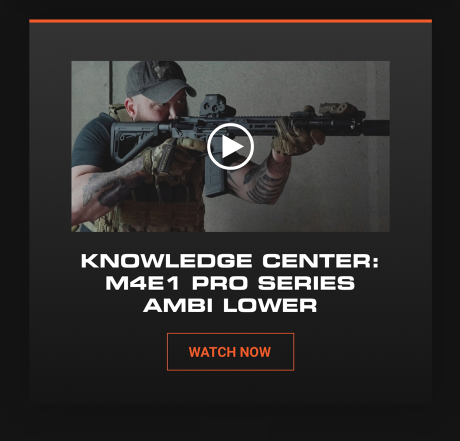 KNOWLEDGE CENTER: M4E1 PRO SERIES AMBI LOWER | WATCH NOW