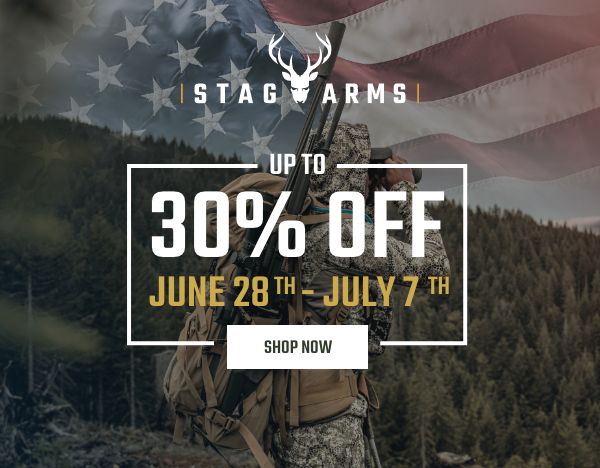 STAG ARMS | INDEPENDENCE DAY SALE | UP TO 30% OFF *EXCLUDES SALE, DISCONTINUED, BLEMISHED, AND BRANDED PRODUCTS | SHOP NOW