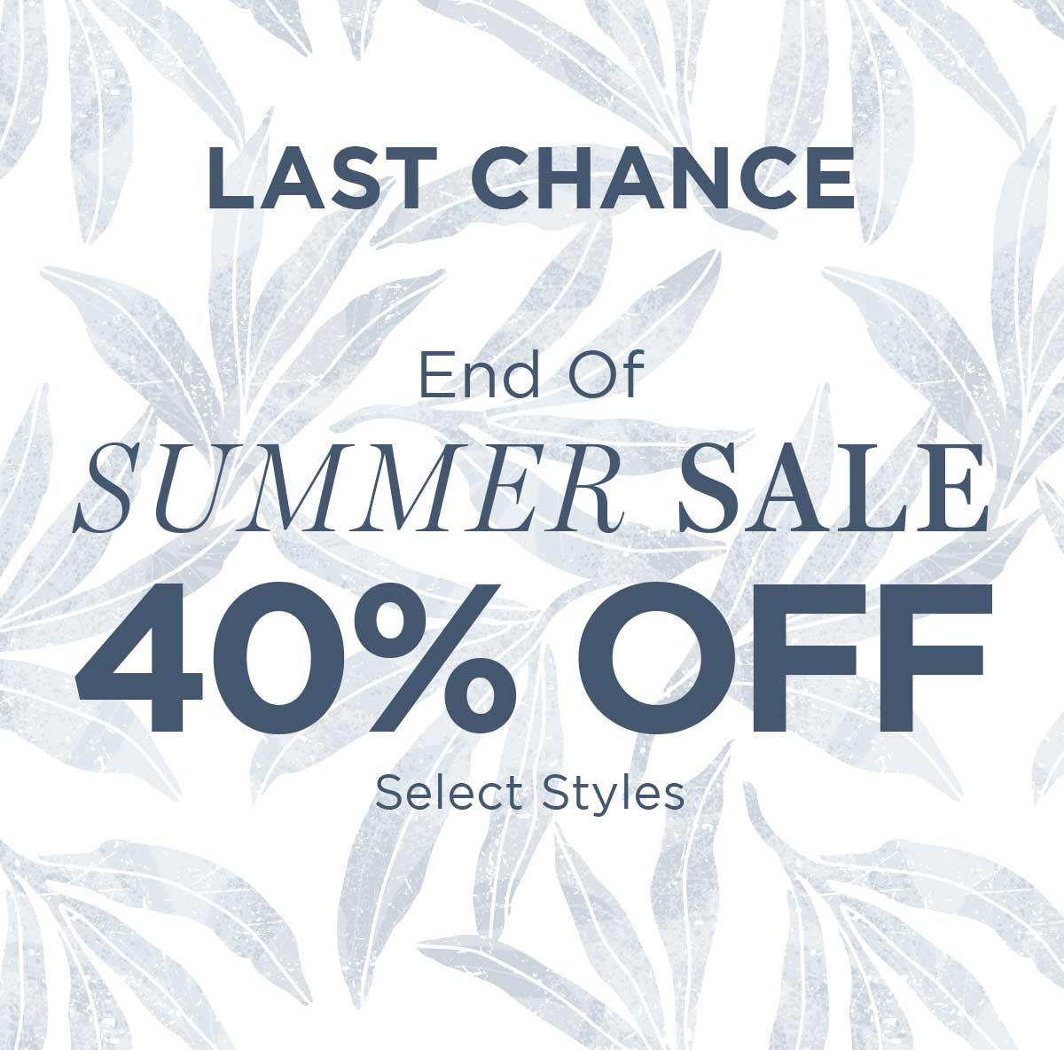 Last Chance Summer Sale