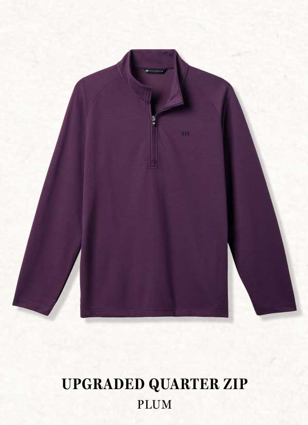 UPGRADED QUARTER ZIP PLUM