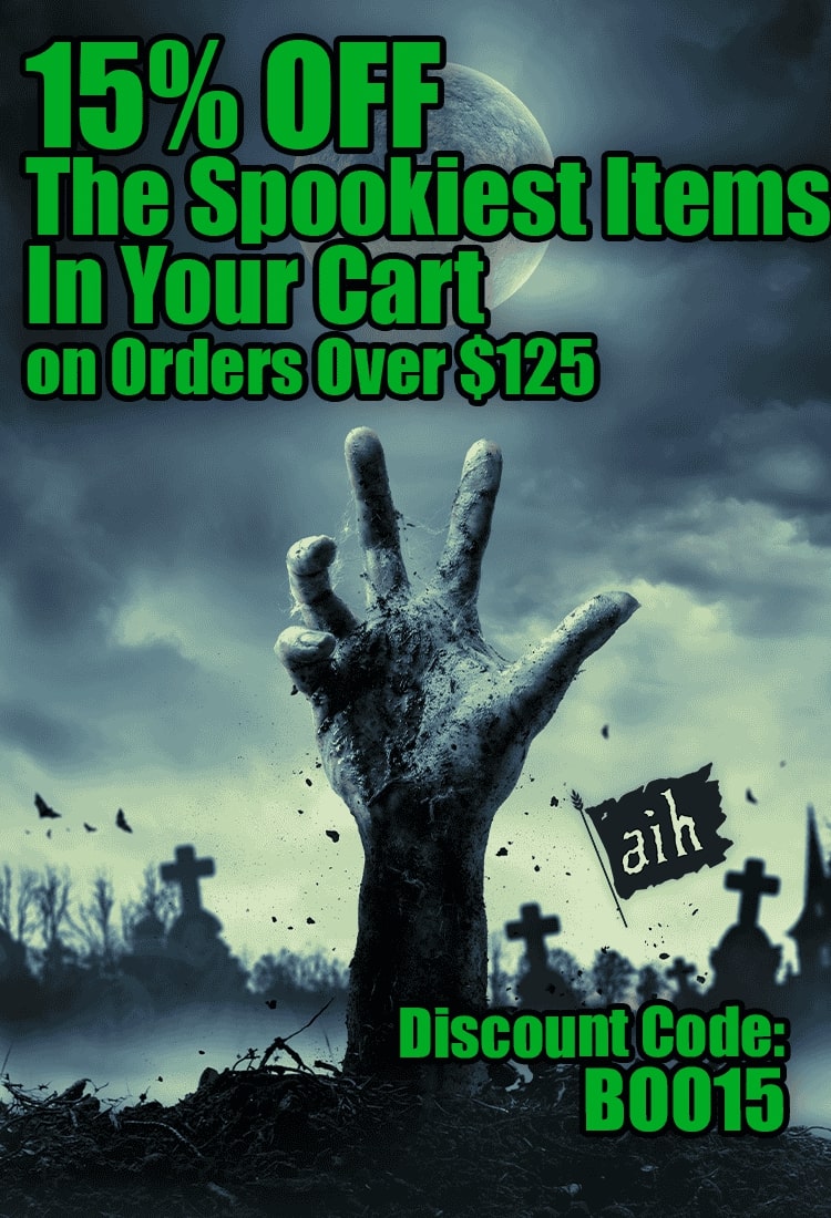 15% Off The Spookiest Items in your Cart on Orders Over $125 Use Code: BOO15