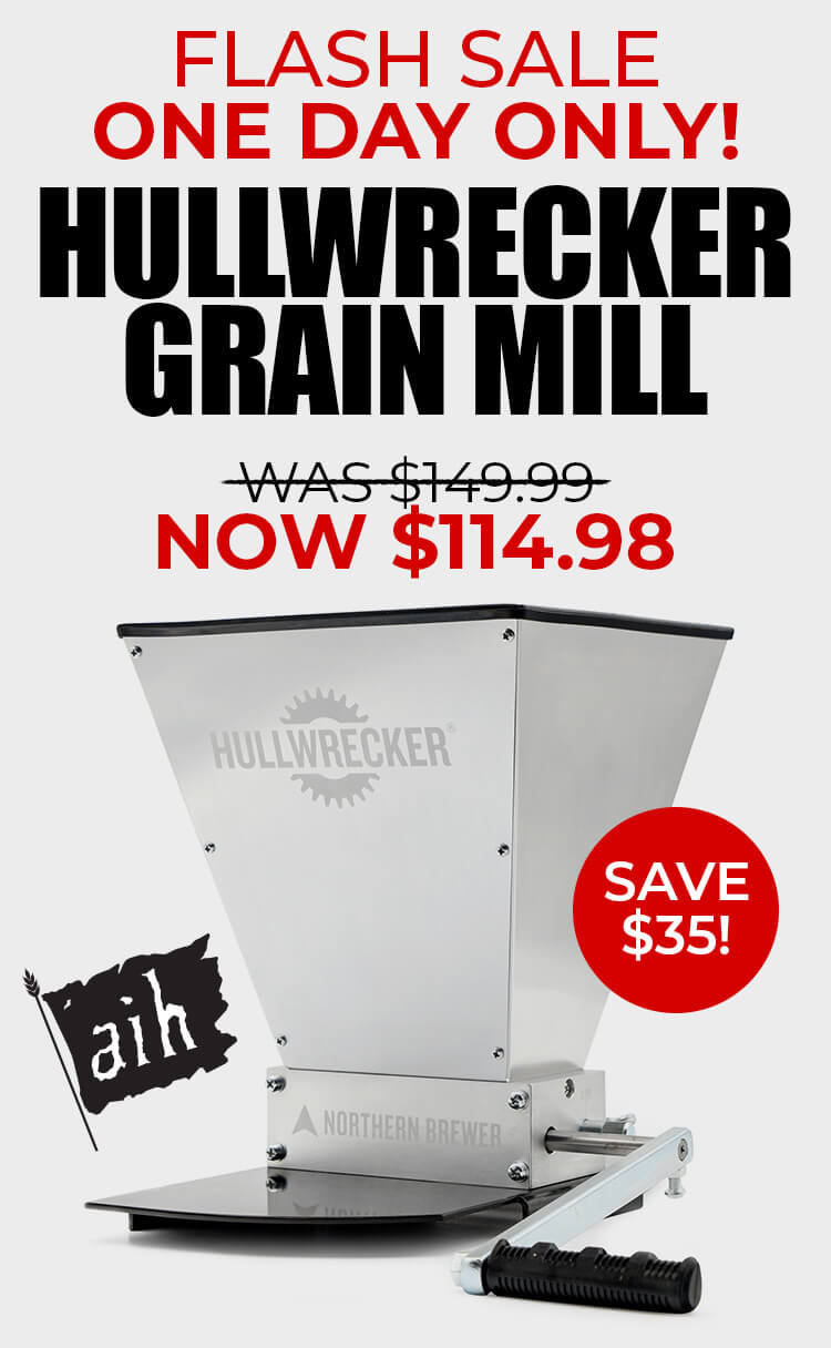 Flash Sale - One Day Only! Hullwrecker Grain Mill Mill Grains in Mere Minutes. Was $149.99. Now $114.98. Save $35.