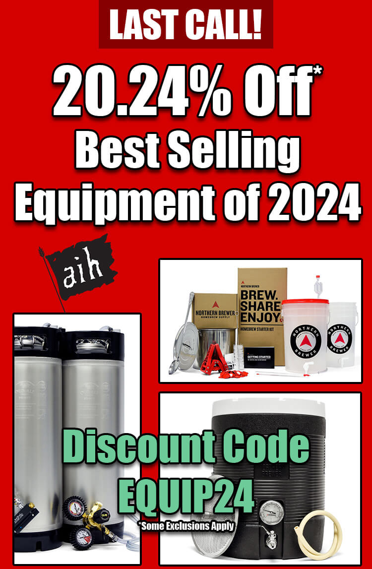 20.24% Off Best Selling Equipment of 2024 Kegging, Brewing, Mashing & More Discount Coe EQUIP24