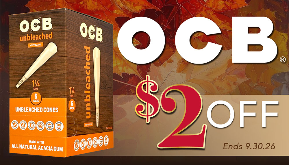 $2 off OCB cones. Ends September 30, 2026