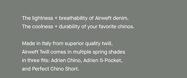 Airweft Twill Adrien 5 Pocket in Cold Gin