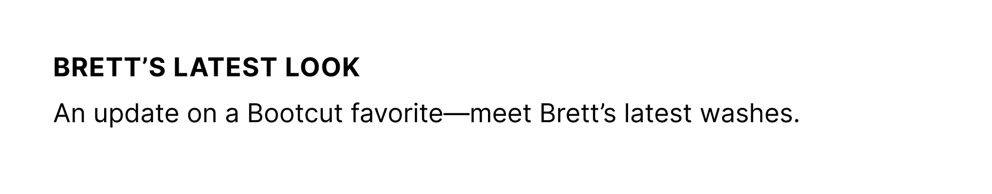 New Brett Bootcut