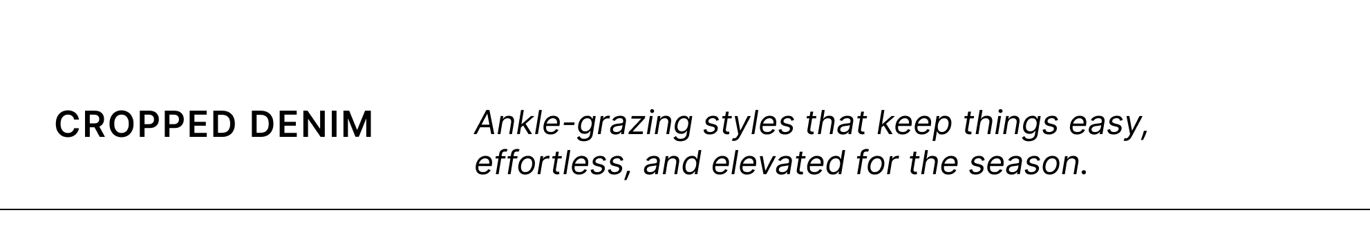 Spring-Summer Inseams