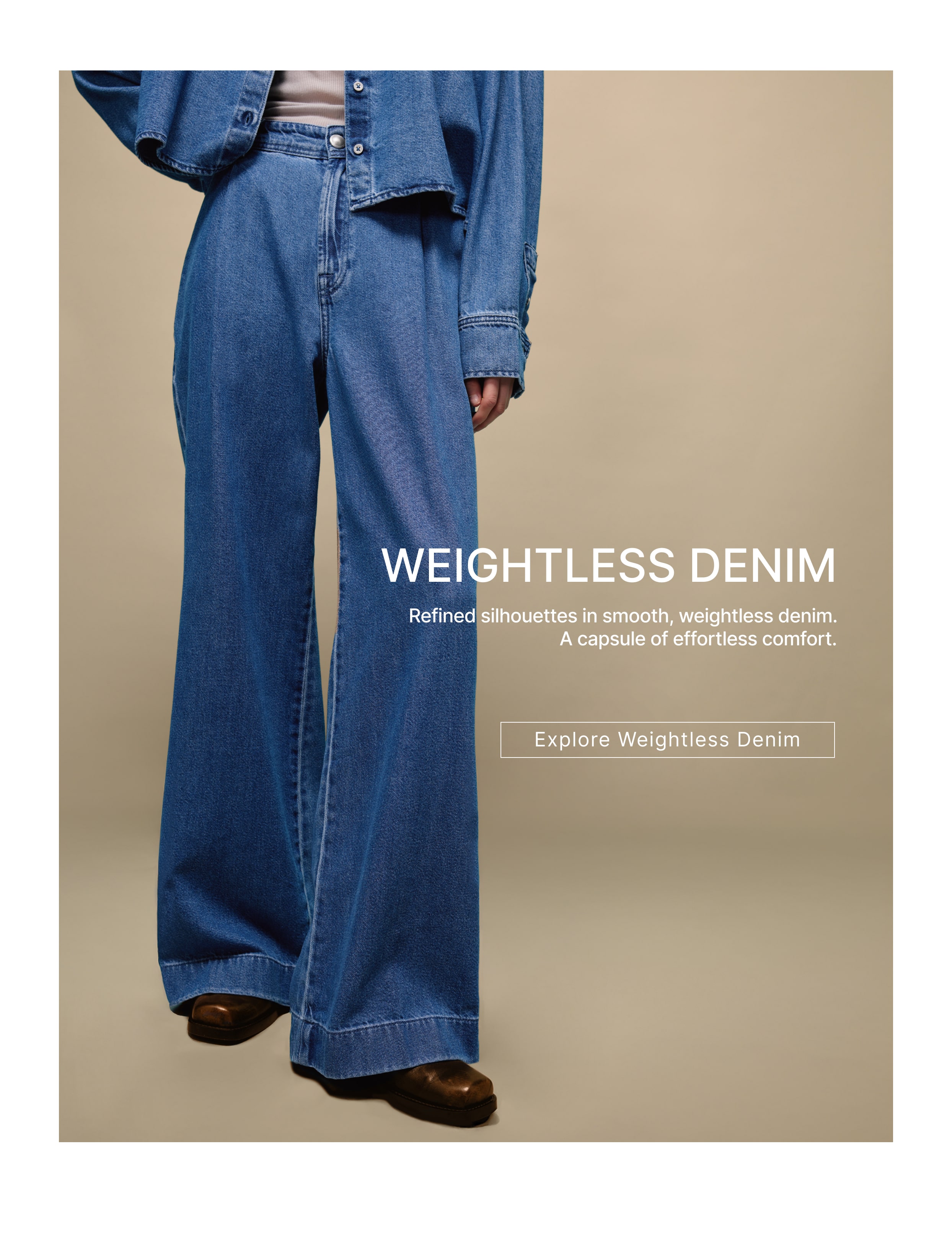 Pleated Weightless Denim