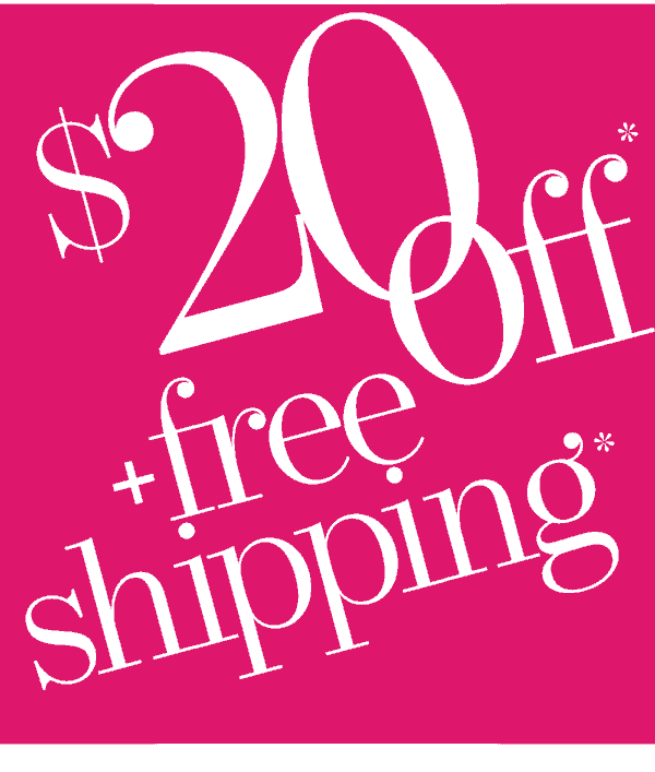 EXTRA $20 OFF + FREE SHIPPING!